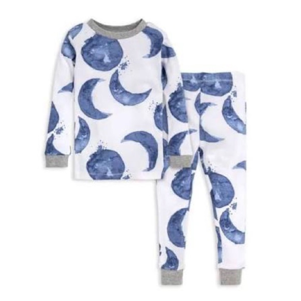 🆕 Burts Bees hello moon organic cotton Long Sleeve pj set Size 18M